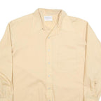 DIPLOMAT Mens Beige Polyester Blend Shirt L Classic Long Sleeve Button Front