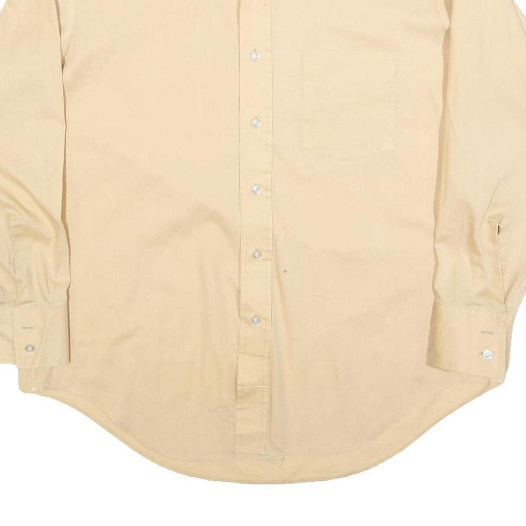 DIPLOMAT Mens Beige Polyester Blend Shirt L Classic Long Sleeve Button Front
