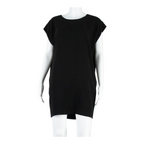 WHISTLES Oversized Womens Shift Dress Black Short Sleeve Knee Length UK 8