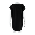 WHISTLES Oversized Womens Shift Dress Black Short Sleeve Knee Length UK 8