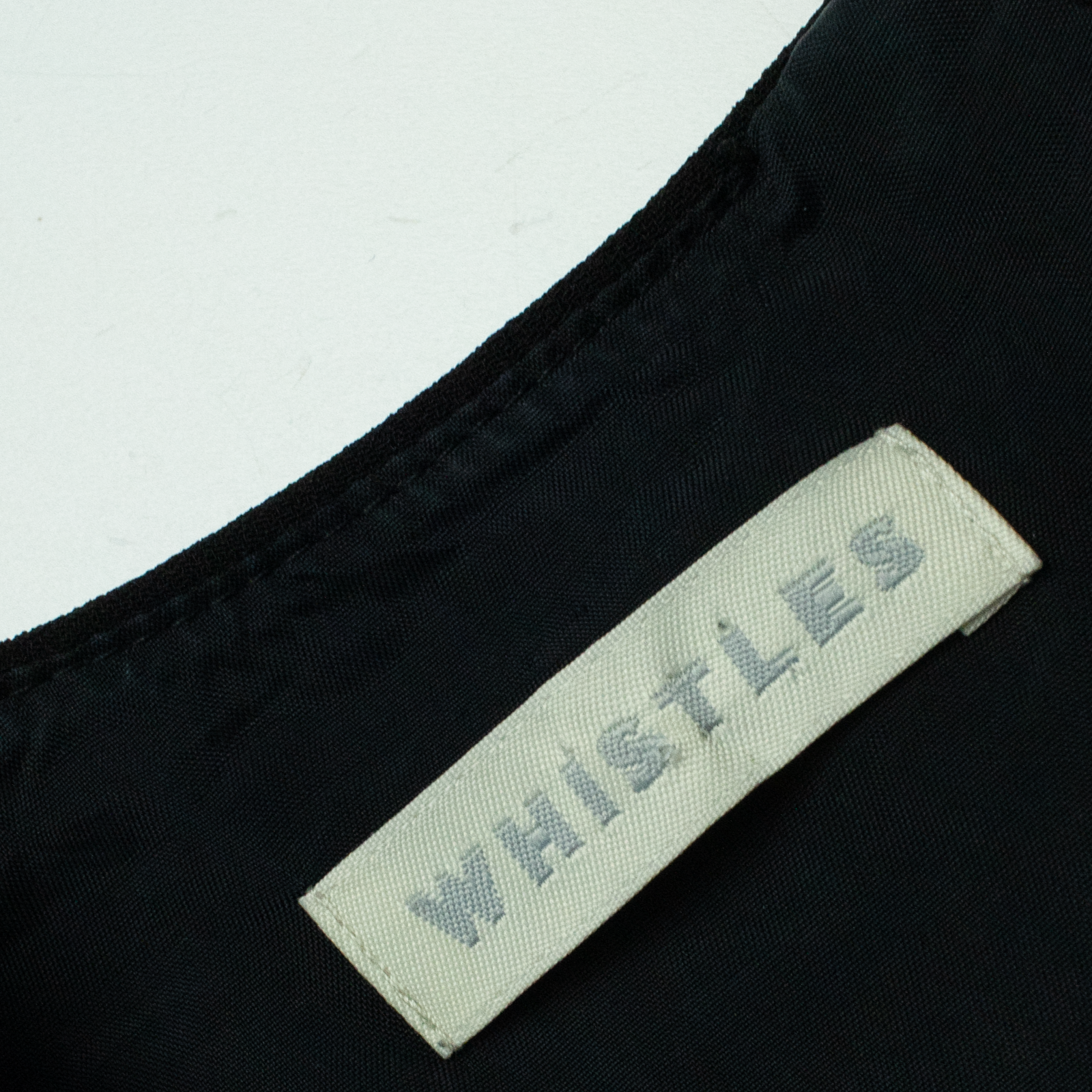 WHISTLES Oversized Womens Shift Dress Black Short Sleeve Knee Length UK 8