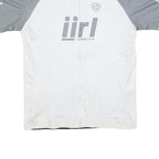 VERGE SPORT Mens White & Grey Cycling Club Graphic T-Shirt 2XL Short Sleeve Zip