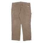 DICKIES Mens Cotton Blend Beige Relaxed Straight Trousers W38 L30 Workwear
