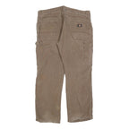 DICKIES Mens Cotton Blend Beige Relaxed Straight Trousers W38 L30 Workwear