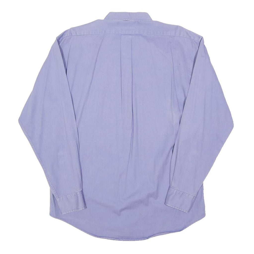 YVES SAINT LAURENT Mens Purple Shirt M Button-Down Collar Cotton Blend Classic