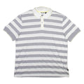 BOSS Mens Polo Shirt Grey Striped L