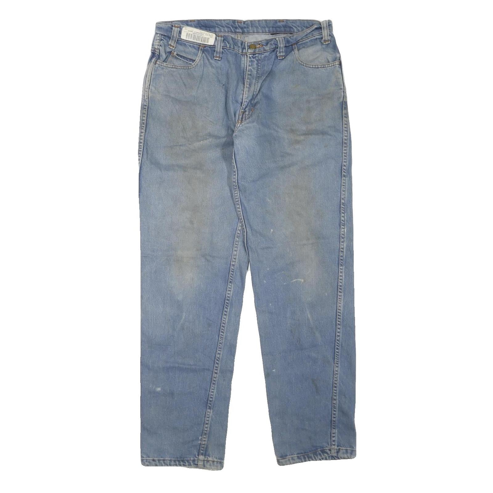 DICKIES Mens Jeans Blue Regular Straight Denim Medium W34 L33 Workwear