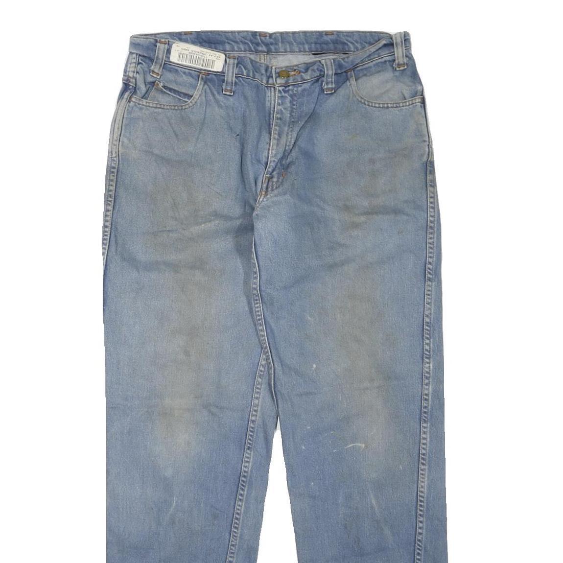 DICKIES Mens Jeans Blue Regular Straight Denim Medium W34 L33 Workwear