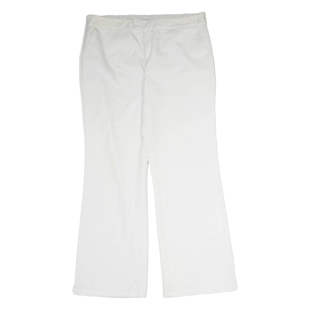 DICKIES Workwear Womens Trousers White Regular Flared W34 L30