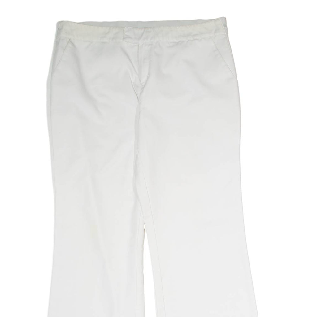 DICKIES Workwear Womens Trousers White Regular Flared W34 L30