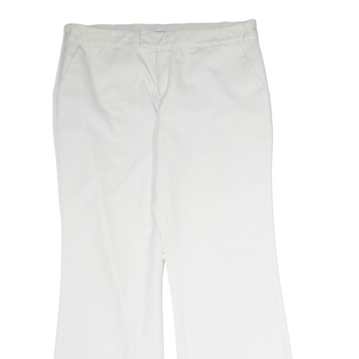 DICKIES Workwear Womens Trousers White Regular Flared W34 L30