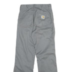 CARHARTT Mens Cotton Blend Grey Regular Straight Trousers W26 L29 Workwear Zip