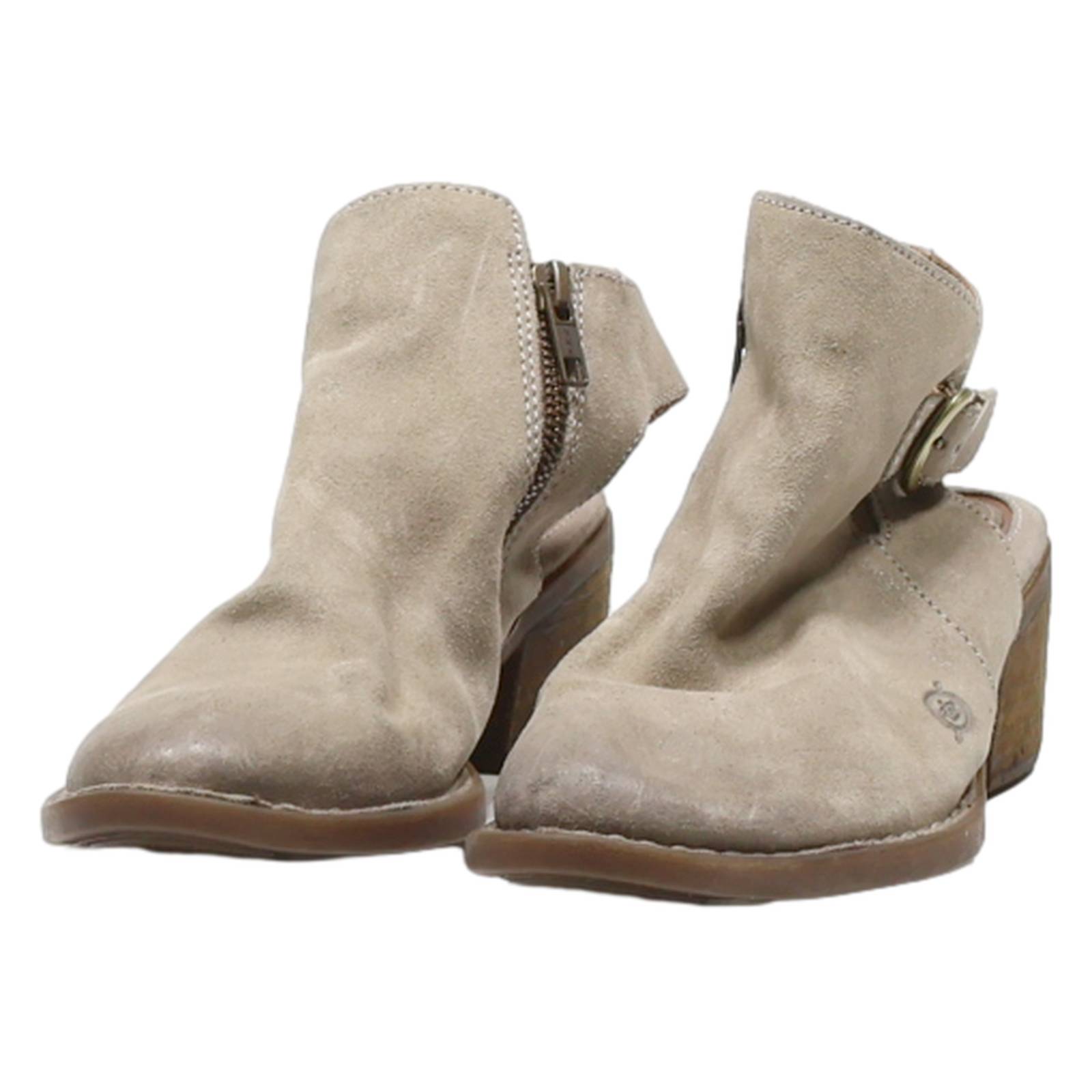 BORN Kitten Heels Grey Suede Womens UK 4