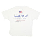 HANES Womens White America Cup 1995 Graphic T-Shirt XL Short Sleeve
