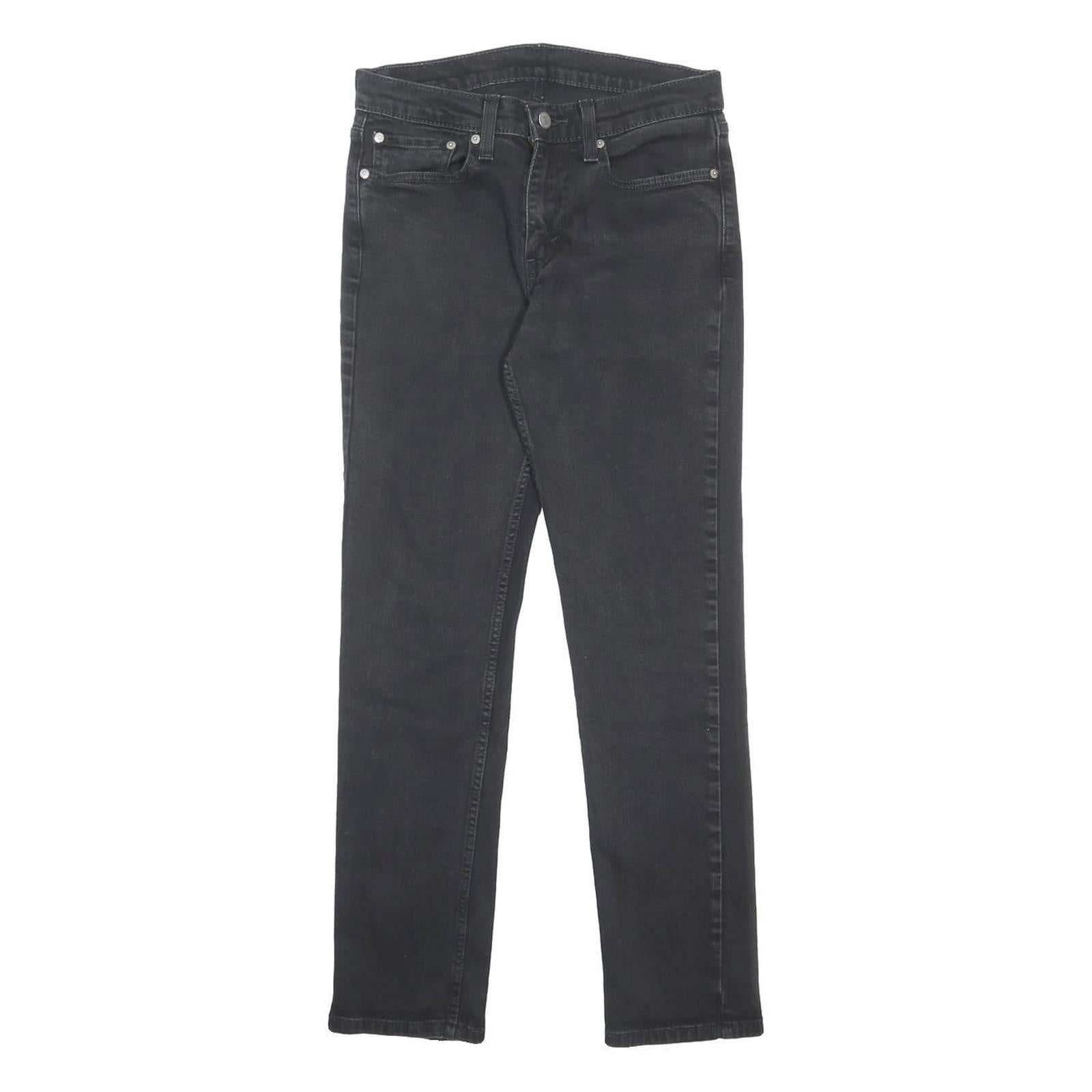 LEVI'S 511 Slim Mens Jeans Black Slim Skinny Denim Raw W28 L32 Stylish Zip Fly