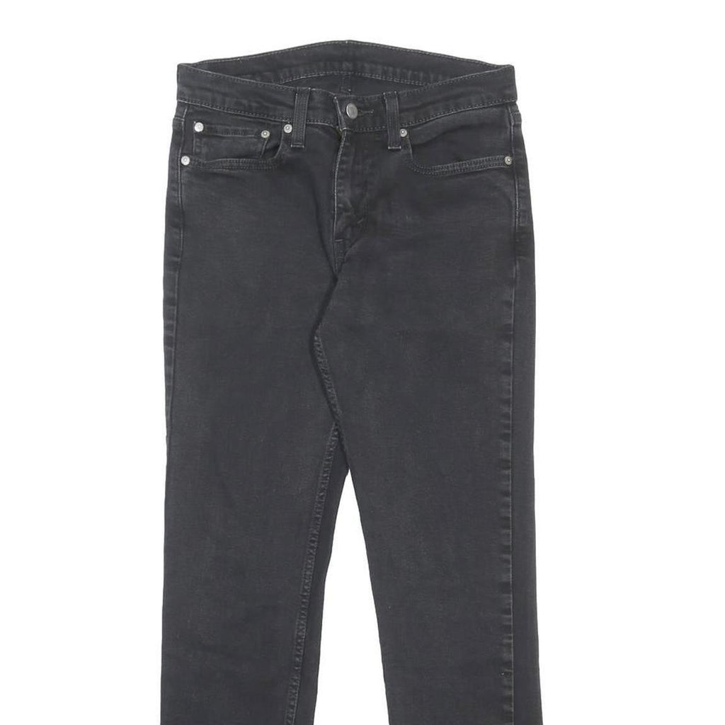 LEVI'S 511 Slim Mens Jeans Black Slim Skinny Denim Raw W28 L32 Stylish Zip Fly