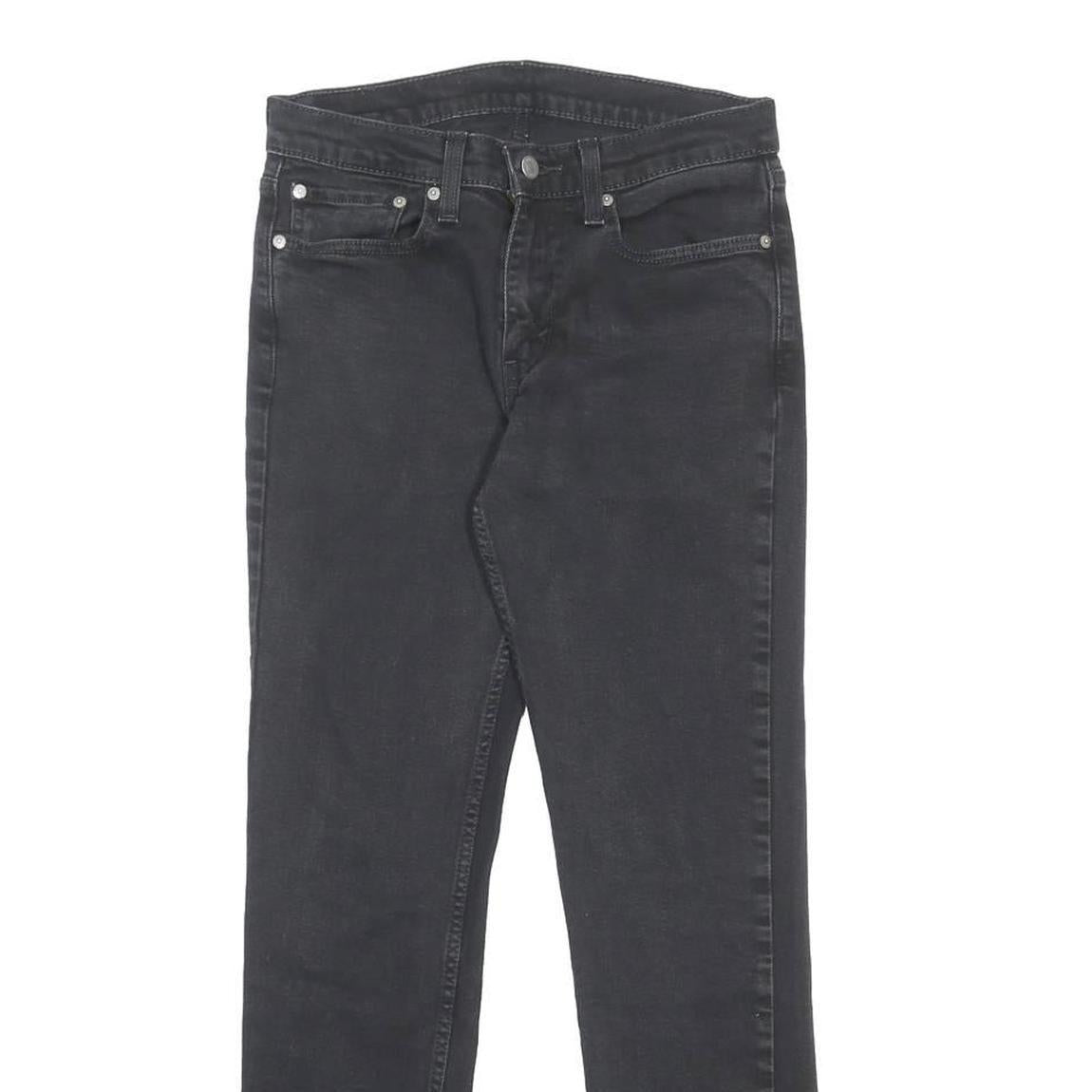 LEVI'S 511 Slim Mens Jeans Black Slim Skinny Denim Raw W28 L32 Stylish Zip Fly