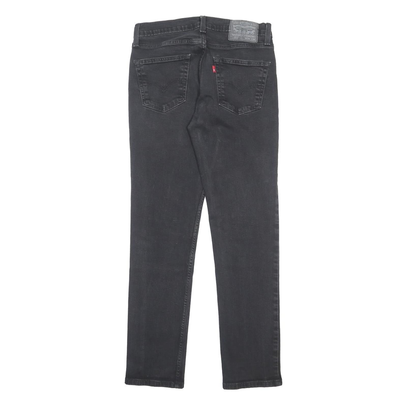 LEVI'S 511 Slim Mens Jeans Black Slim Skinny Denim Raw W28 L32 Stylish Zip Fly