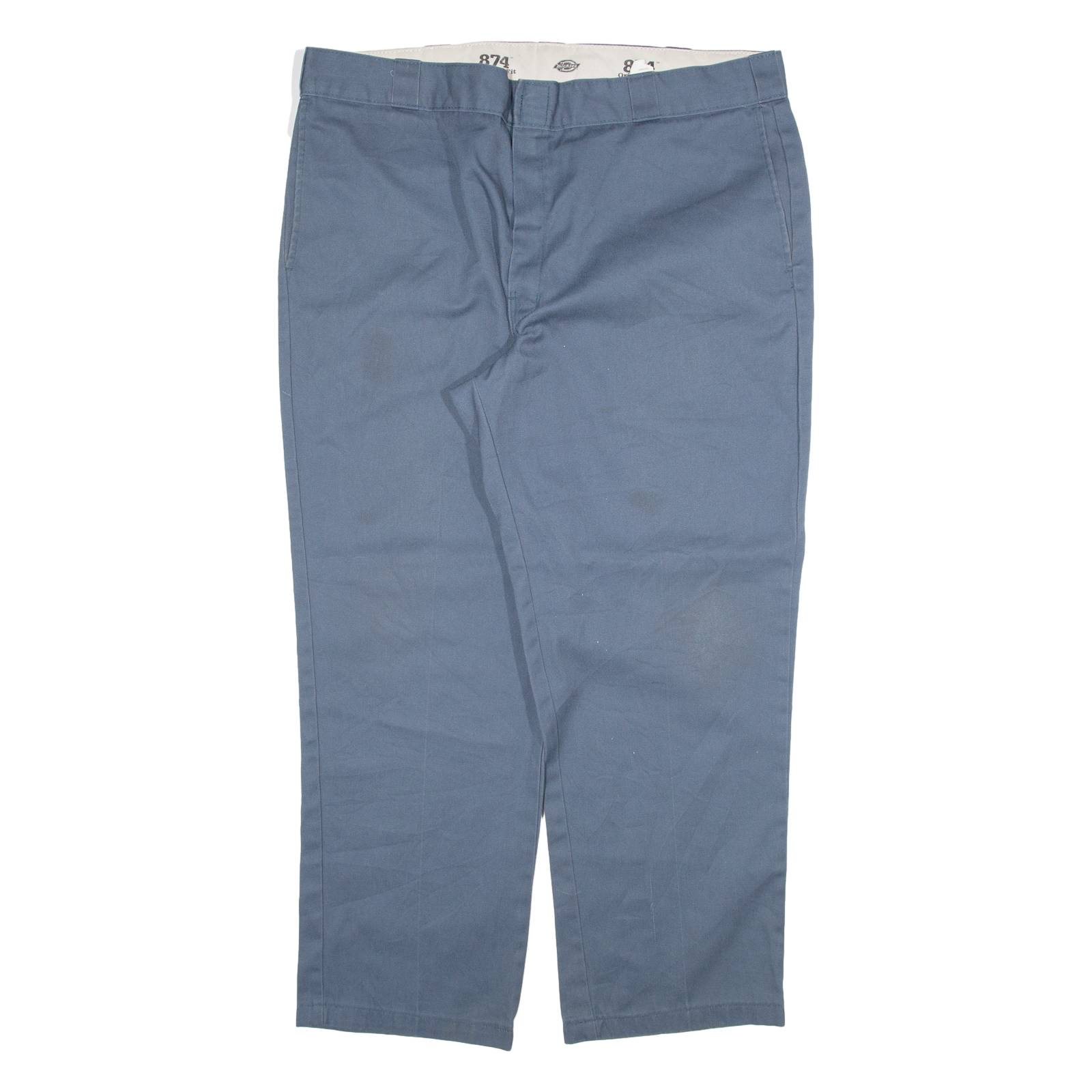 DICKIES Mens Trousers Blue Regular Straight W42 L30