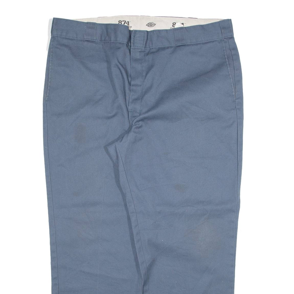 DICKIES Mens Trousers Blue Regular Straight W42 L30