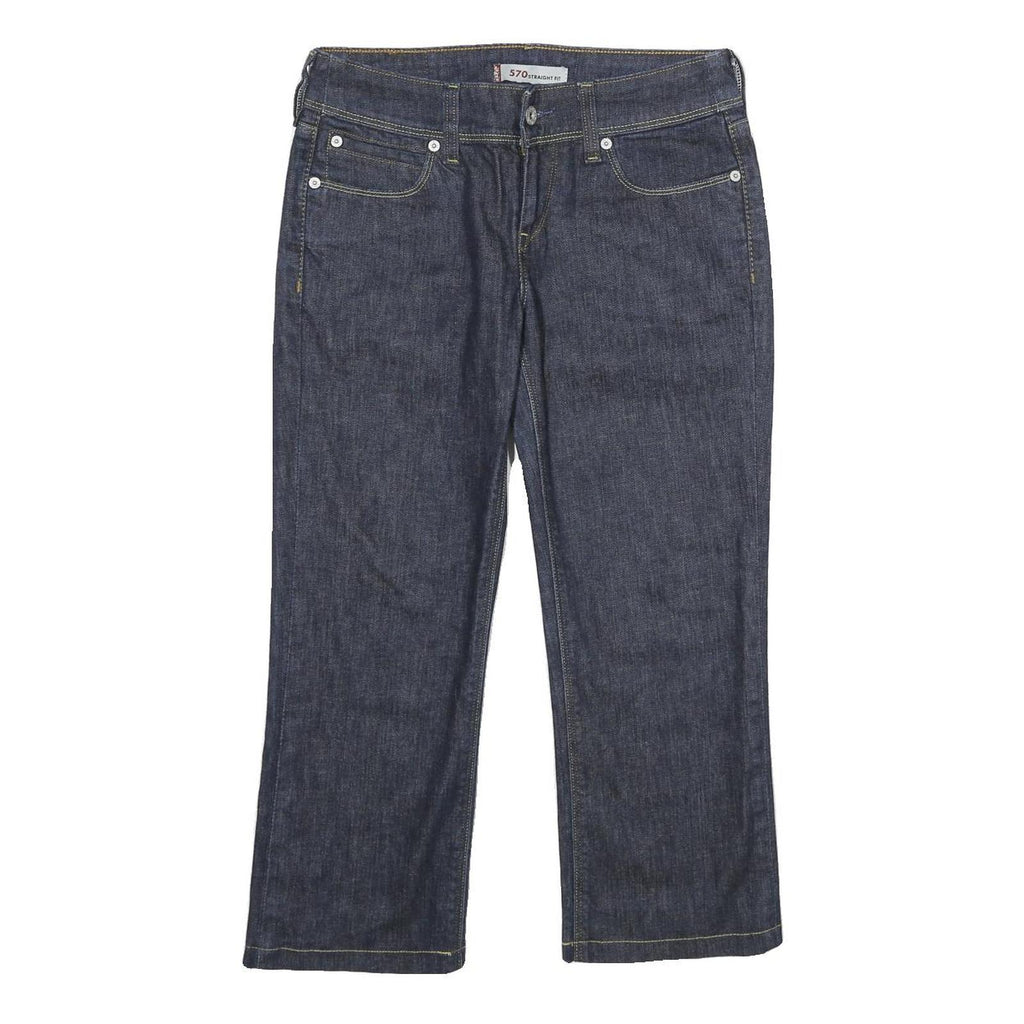 LEVI'S 570 Womens Classic Straight Denim Raw W29 L23 Zip Cotton Blend Jeans