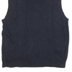 CHAPS Mens Navy Blue Plain Cotton Blend V-Neck Jumper XL Sleeveless Casual Knit