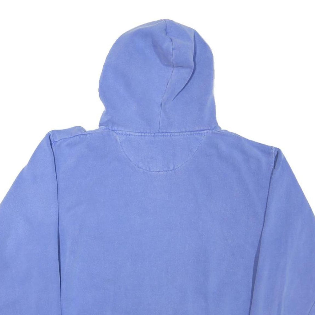 AUSTINS Mens Blue Pullover Hoodie S The Rivah Oysters Print ¼ Zip Cotton Blend