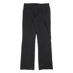 DICKIES Womens Black Slim Straight Trousers W30 L32 Cotton Blend Zip Closure