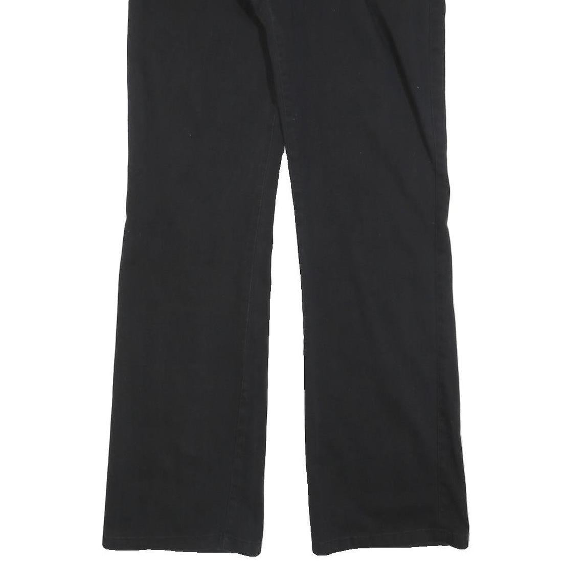 DICKIES Womens Black Slim Straight Trousers W30 L32 Cotton Blend Zip Closure