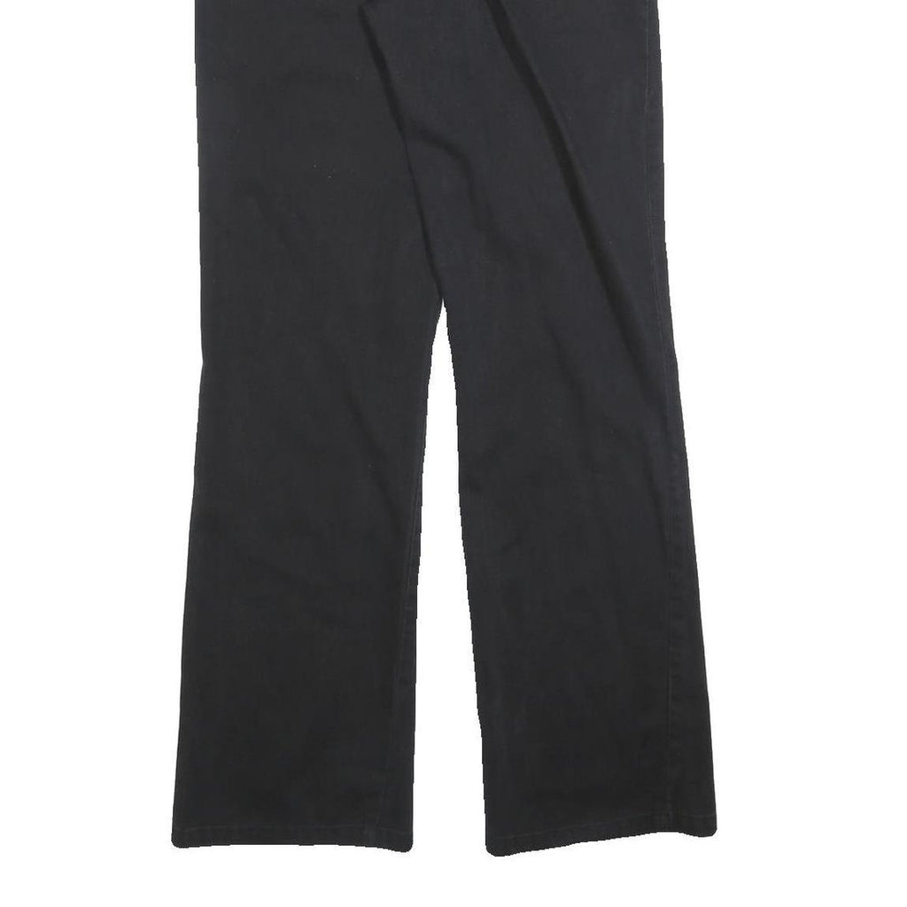 DICKIES Womens Black Slim Straight Trousers W30 L32 Cotton Blend Zip Closure