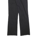 DICKIES Womens Black Slim Straight Trousers W30 L32 Cotton Blend Zip Closure