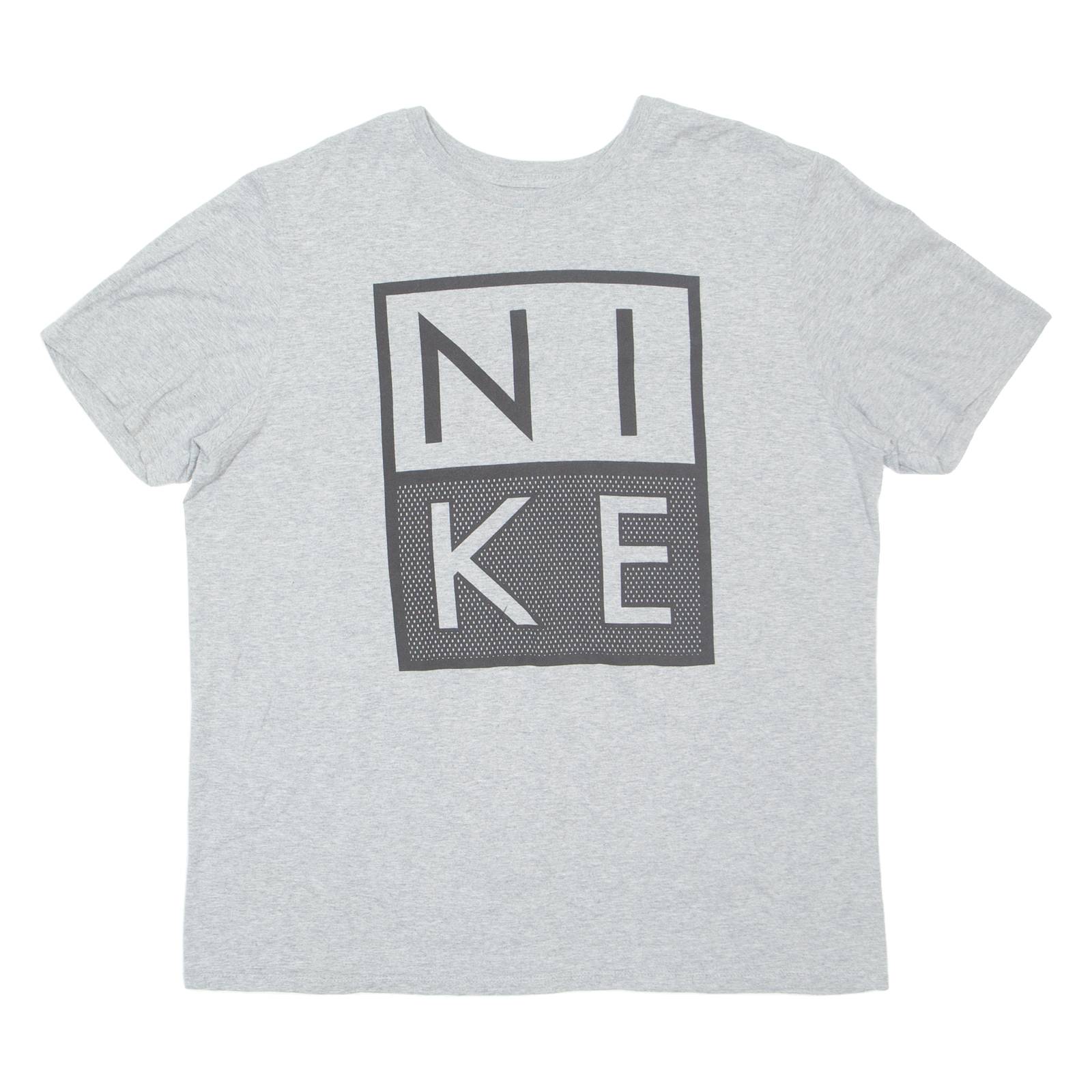 NIKE Athletic Cut Mens T-Shirt Grey L
