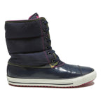 CONVERSE Womens Navy Blue & Pink Lace-Up Boots Synthetic UK 6.5 Comfortable