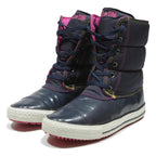 CONVERSE Womens Navy Blue & Pink Lace-Up Boots Synthetic UK 6.5 Comfortable