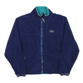 LL BEAN Womens Blue Fleece Jacket M Polyester Blend Zip Casual Outdoor