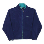 LL BEAN Womens Blue Fleece Jacket M Polyester Blend Zip Casual Outdoor