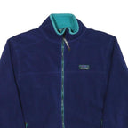 LL BEAN Womens Blue Fleece Jacket M Polyester Blend Zip Casual Outdoor