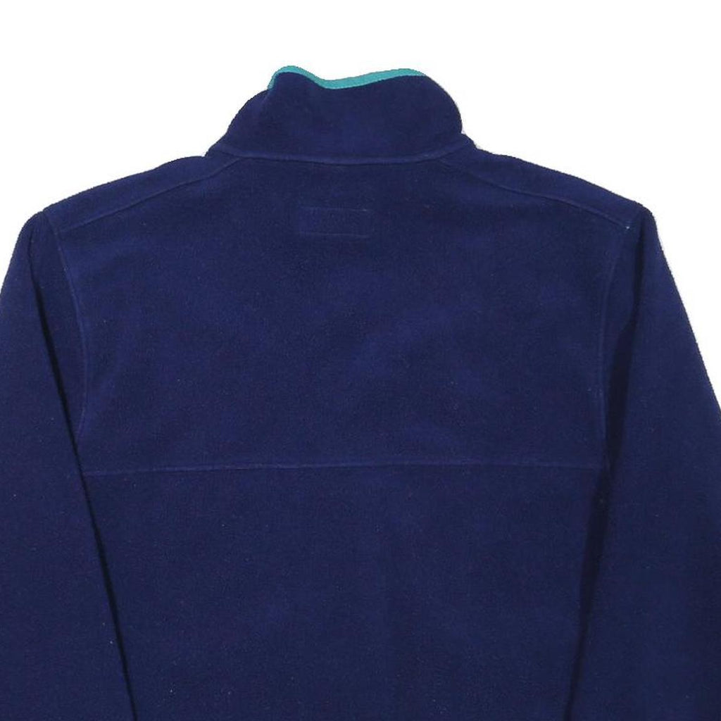 LL BEAN Womens Blue Fleece Jacket M Polyester Blend Zip Casual Outdoor