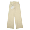 MONCLER Womens Cotton Beige Relaxed Wide-Leg Trousers W26 L34 Stylish Zip