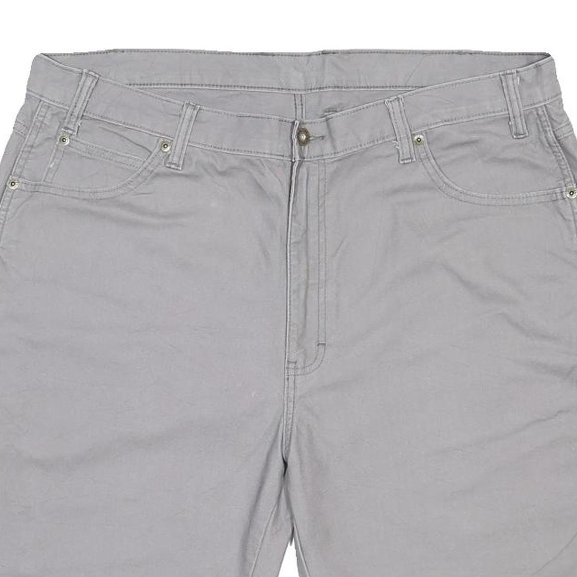 DICKIES Mens Grey Casual Shorts L W40 Relaxed Fit Cotton Blend