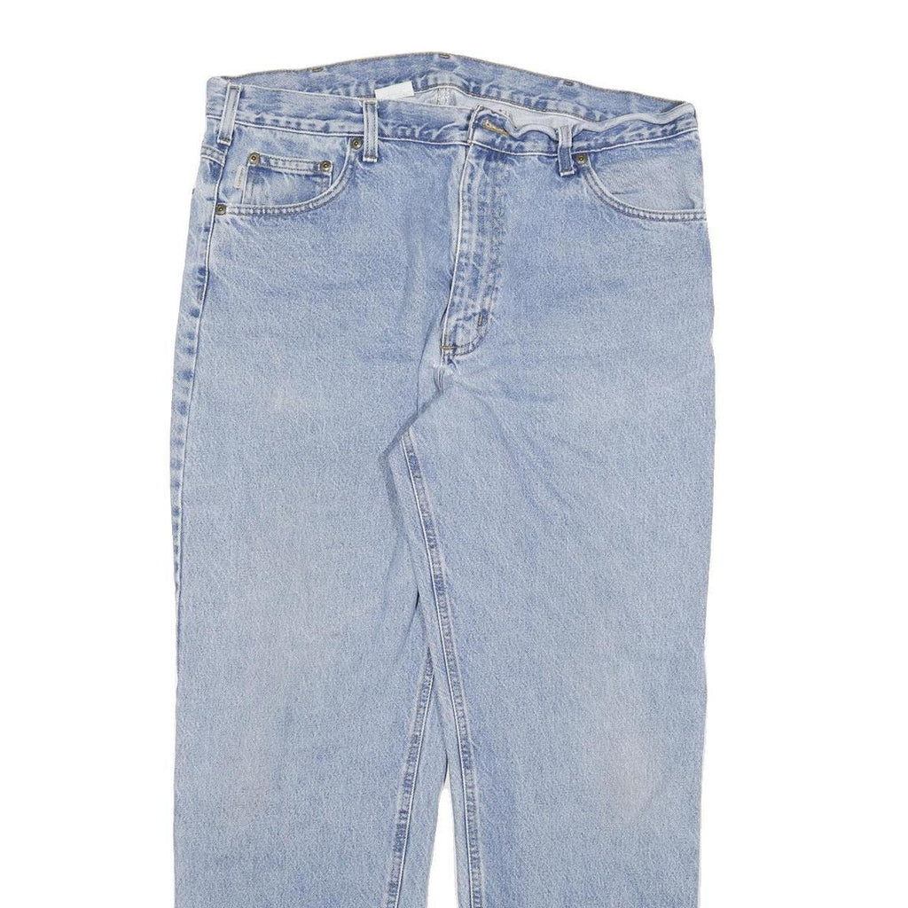 CARHARTT Mens Jeans Blue Relaxed Straight Denim Light W36 L30 Casual Workwear