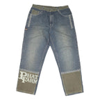 PHAT FARM Mens Jeans Blue & Khaki Regular Straight Denim Medium W38 L32 Casual