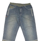 PHAT FARM Mens Jeans Blue & Khaki Regular Straight Denim Medium W38 L32 Casual