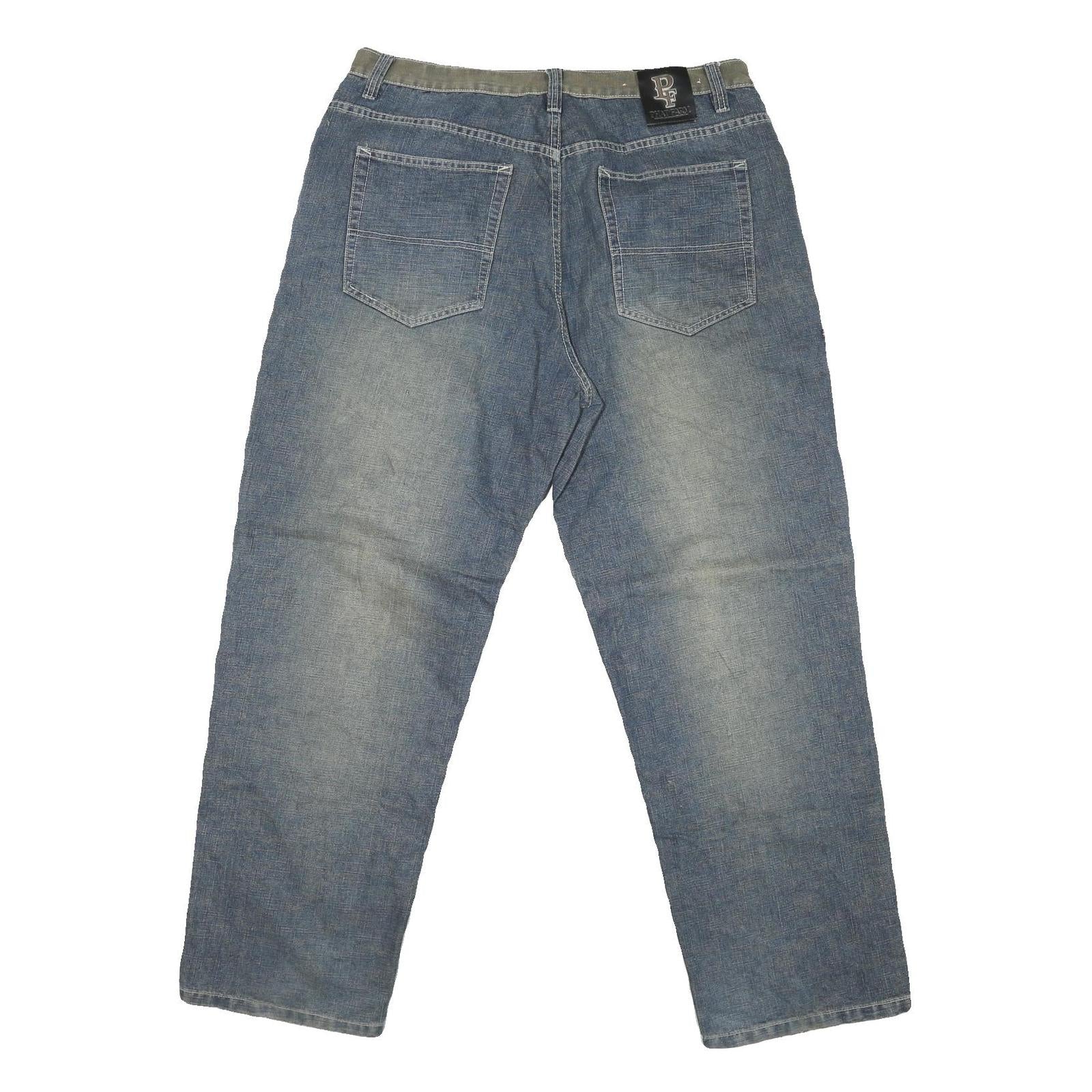 PHAT FARM Mens Jeans Blue & Khaki Regular Straight Denim Medium W38 L32 Casual