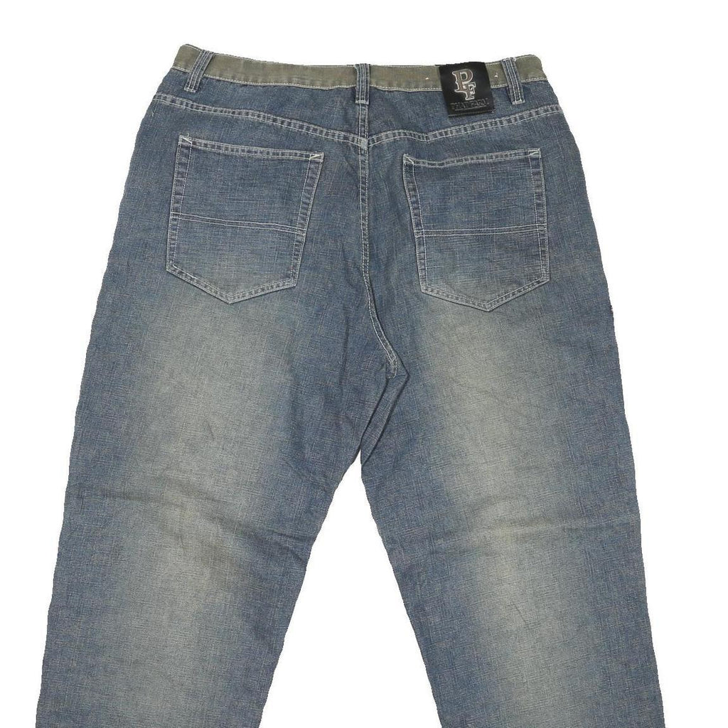 PHAT FARM Mens Jeans Blue & Khaki Regular Straight Denim Medium W38 L32 Casual