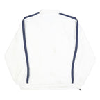 REEBOK Mens White & Navy Track Jacket L Polyester Blend Zip Retro Sportswear