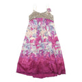 MONSOON Girls Cream & Pink Floral Sleeveless Maxi Dress Polyester Blend 10Y