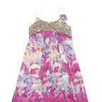 MONSOON Girls Cream & Pink Floral Sleeveless Maxi Dress Polyester Blend 10Y
