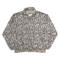 STUNT SPORT Womens Blue & Beige Diamond Print Silk Jacket M