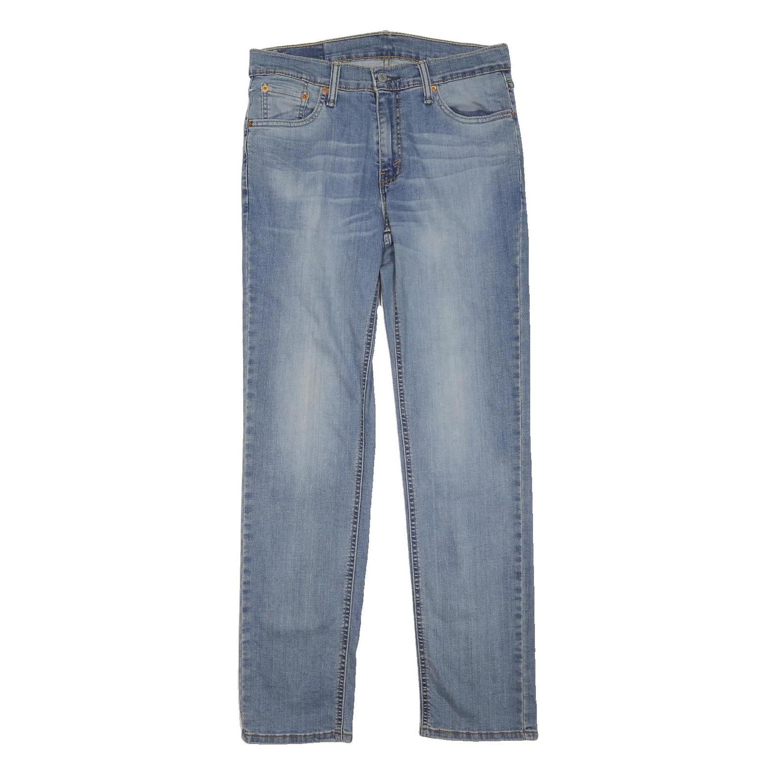 LEVI'S 541 Womens Jeans Blue Regular Straight Denim Light W31 L32 Button Closure
